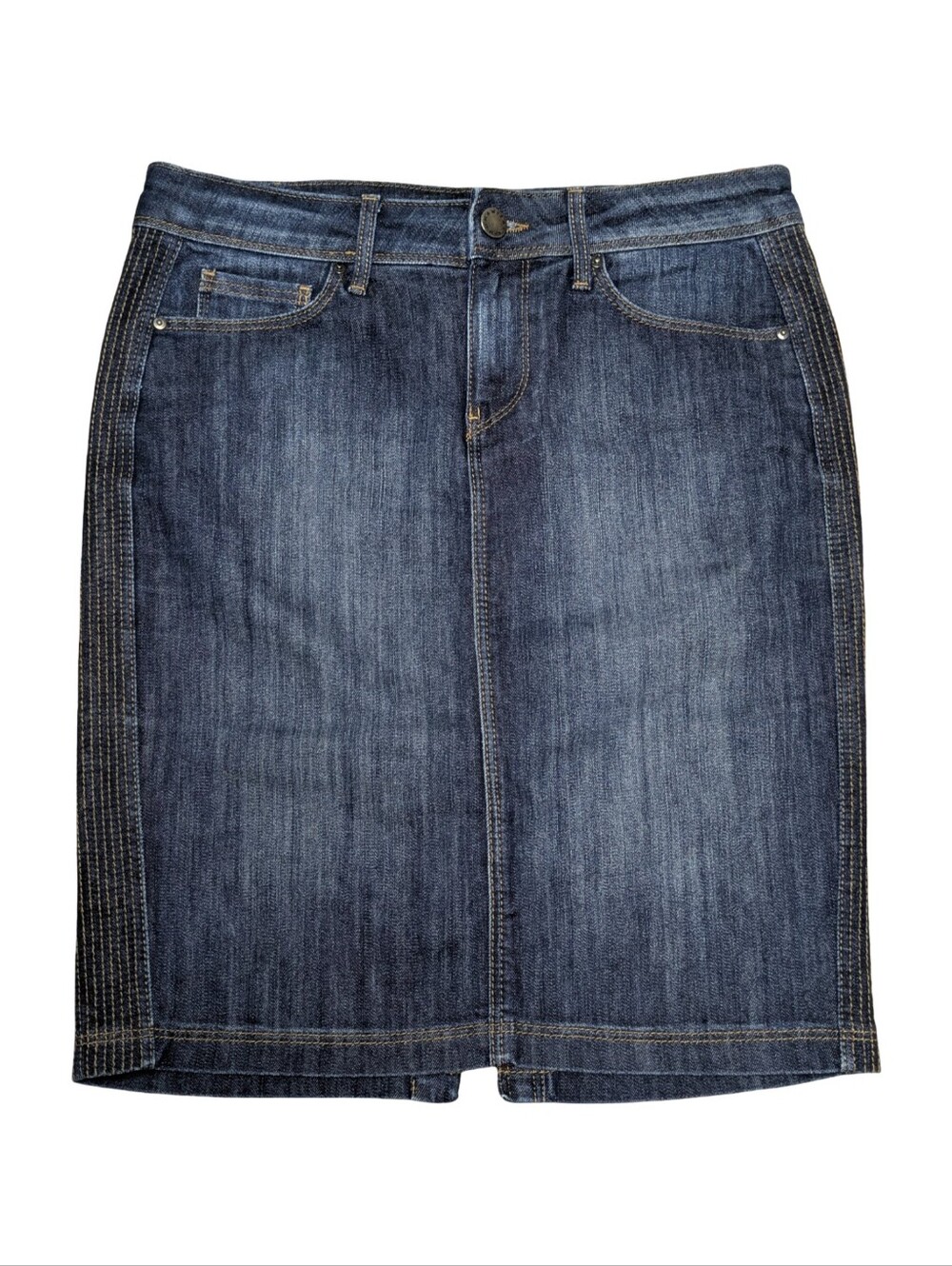 Zara Denim Pencil Mini Skirt Size 8 - Western Highrise Stretchy Skirt